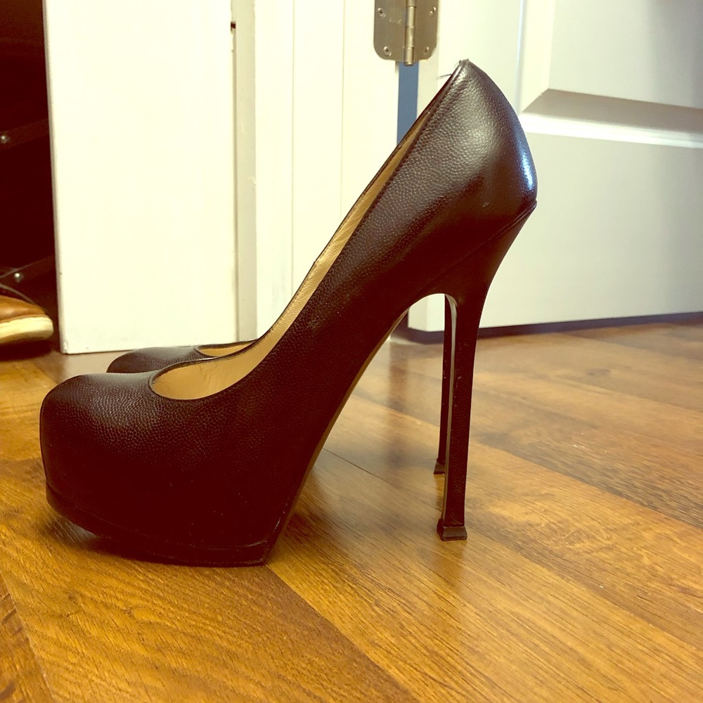 YSL Black High Heels